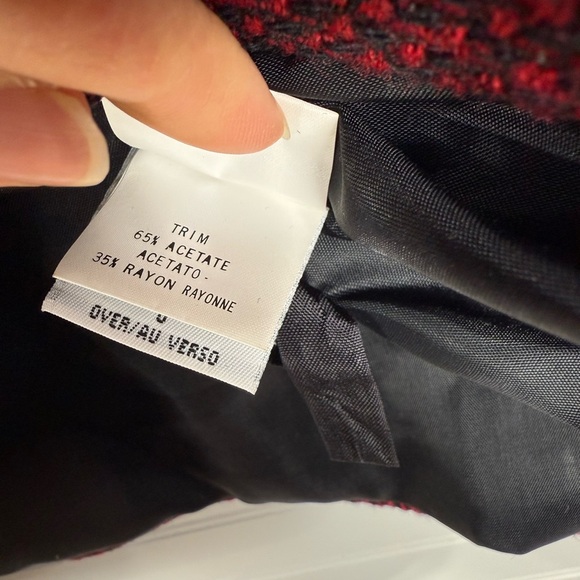 Vintage JH Collectibles red & black blazer. Size 4. - Picture 7 of 7